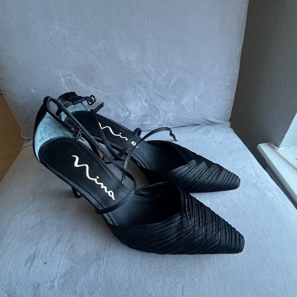 Nina Black Strappy‎ Women's Heels